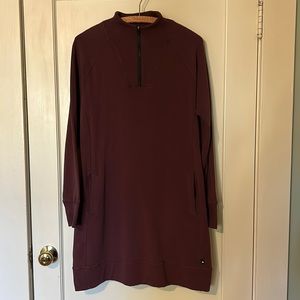 American Giant Moto Dress Deep Plum size L